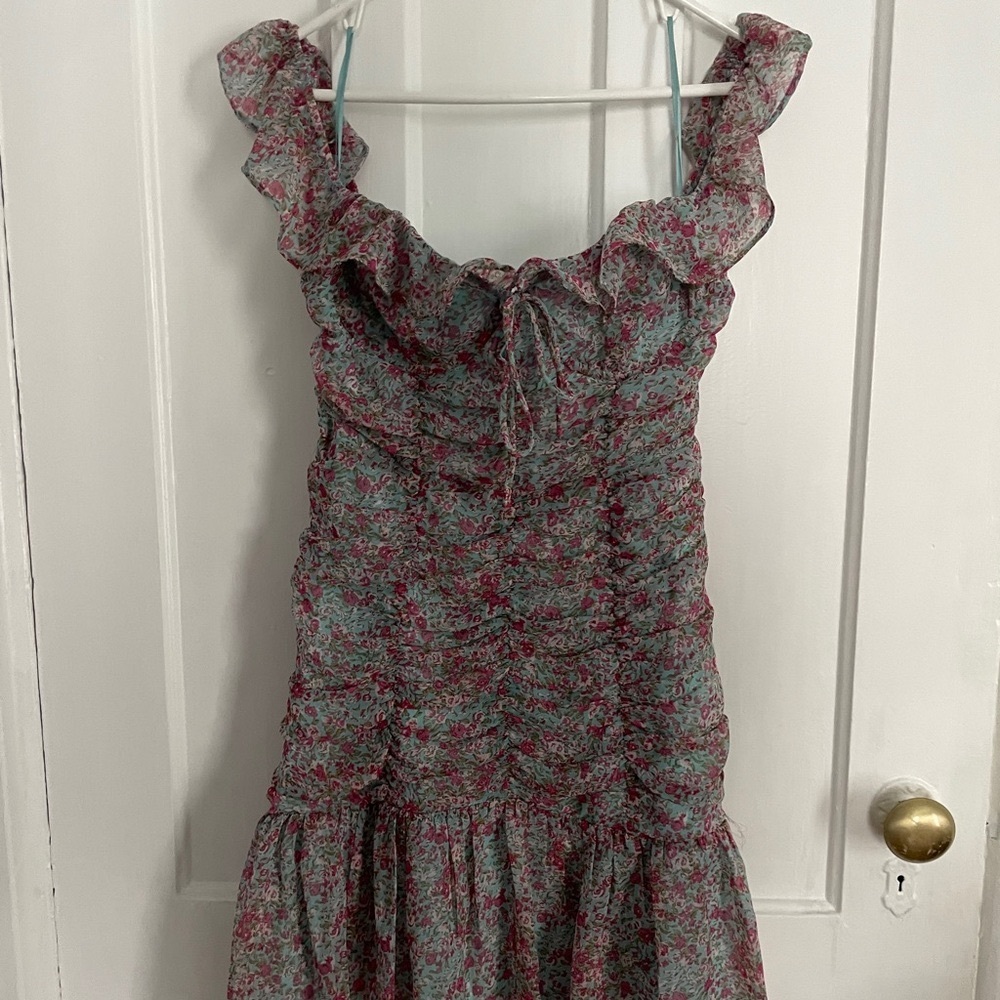 ASTR THE LABEL Floral Cocktail Mini Dress